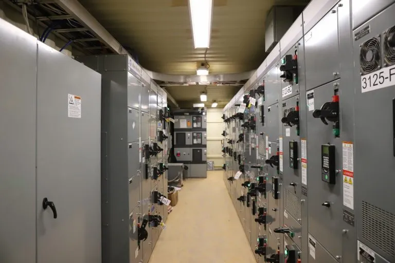 Automated MCC control room at a frac sand plant